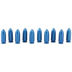 A-Zoom 9MM Blue Aluminum Snap Caps 10 Pack for Dry Firing and Training Exercises