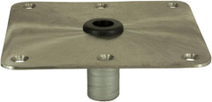 1620001 Kingpin Standard Square Base Plate with Satin Finish – 7″ X 7″, Stainles
