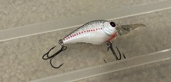 Lucky Craft RC 0.5 DD Rick Clunn White Black Splatter Shad Rare Hard To Find