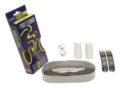 Bike Ribbon Professional Handlebar Tape Foam Silver Weave Faux-Carbon NEW NOS