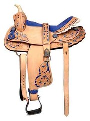 Premium Leather Western Barrel Racing Horse Saddle Tack Set Size 14″ to 18″