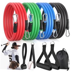 4PCS Baseball Exercise Bands with Interchangeable Grips, Baseball Resistance