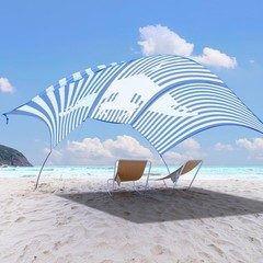 ALYCASO Beach Wind Shade Canopy, Sun Shelter 150 square feet, Big Manta Rays