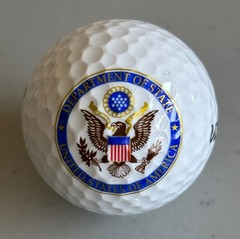 Unique United States Department of State seal logo golf ball collectible