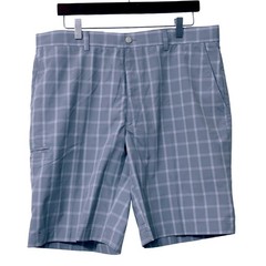 Grand Slam Mens Golf Shorts 36 Grey Plaid Performance Activewear Preppy Casual