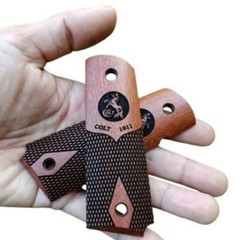 Handcraft pistol grip for COLT 1911 Full size Mahogany wood THAI Gun laser HD