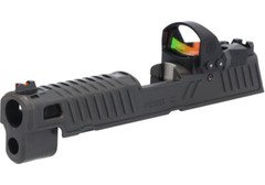 P226 ZEV 9MM 4.4″ SLIDE ASSEMBLY, ROMEO1PRO & ZEV TECH FIBER OPTIC SIGHTS, BLACK