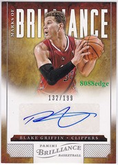 2012-13 PANINI MARKS OF BRILLIANCE AUTO #116: BLAKE GRIFFIN #132/199 AUTOGRAPH
