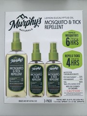 Murphy’s Naturals – Mosquito Tick Repellent Spray Lemon Eucalyptus Oil (3-Pack)