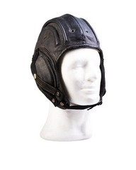 Belgium Military Tanker Safety Helmet Ear Head Protection Hat Black Cold War Era