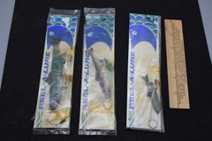 3 Reel-A-Lure Packages w/ 3 types of Fishing Lures.#275s, 375m, 500, Size Varies