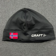 CRAFT Beanie Hat Ski Cap L-XL Norway Flag Biathlon Cross Country Black Nordic