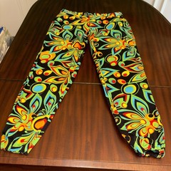 Loudmouth Golf Shagadelic Black Pants Size 36 Multi-Color Retro