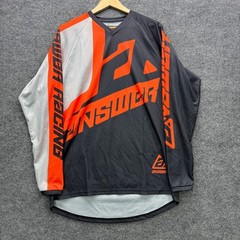Answer Racing Jersey Men’s XL Black Orange Long Sleeve Vented Motocross MX ATV