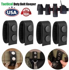 4× Tactical Duty Belt Keeper with Double Snaps Security Tactical Belt Keepers US