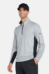 Puma Golf Lightweight Mesa Stripe Quarter-Zip Pullover Top Jacket UPF 40+ 3XL