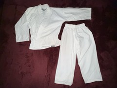 Child’s Martial Arts Karate White Top Pants Cotton Polyester Sz 000 Century