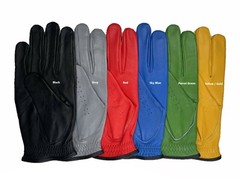 Mens All Cabretta Colored Leather Golf Gloves (Right Hand)