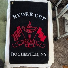 Sir Christopher Hatton Ryder Cup Oak Hill Rochester NY Cotton Golf Towel Clip