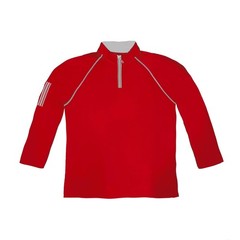 New The Weather Company Golf Solid Activewear Long Sleeve Jersey – Red / Silver