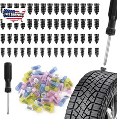 2026 Upgraded 60PCS Screw in Tire Plugs Self Service Tire Plugs Kit with Screwdr