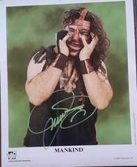 Mankind (Mick Foley) Signed 8×10 WWF WWE ECW TNA Autograph 1996 Promo Photo