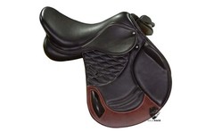 Leather Jumping/Close contact, Double Flap Changeable Gullets Saddle