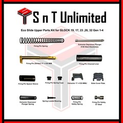 SLIDE PARTS KIT FOR GLOCK 17,19,23,26,32 gen 1-4 snt eco