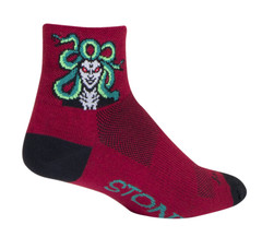 Socks – SockGuy – Stoned Medusa Red L/XL 3″ Classic Cycling/Running NEW