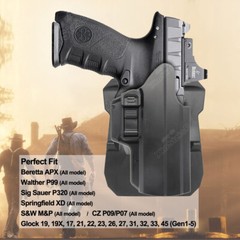 IPSC Holster For Springfield XD 9 S&W MP 9 XDM Glock 17 19 Sig P320 Beretta APX