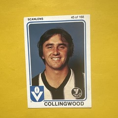 Scanlens 1981 VFL Card #45 Tony Shaw , Collingwood .*Excellent Condition*