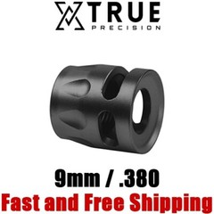 True Precision 9mm/380 Micro Comp Pistol Compensator – 1/2×28 (Black Nitride)