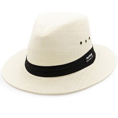 Panama Jack Natural Matte Toyo Safari Sun Hat with Black Band, 2 1/2″ Brim, UPF