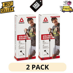 2Pack Reebok Sure Grip Resistance Cord Fitness Training Band Interchangeable