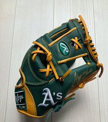 Rawlings Baseball Glove HYPER TECH MLB TEAM GR5HTMN62 Infielder 11.25 Athletics