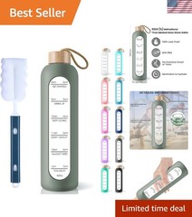 Reusable 32 Oz Motivational Water Bottle – Leak Proof & Dishwasher Safe Design