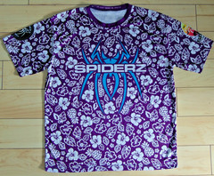 Spiderz Purple, White Floral Panama City XL Jersey, Batting, Paintball, Bowling