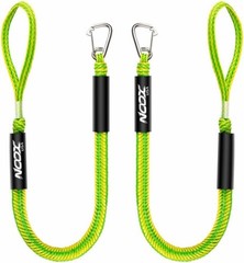 Boat Bungee Dock Lines with Stainless Steel Clip 4feet to 5 1/2 (pack of 2)