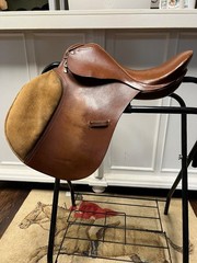 16″ Brown English Jump Saddle No Brand
