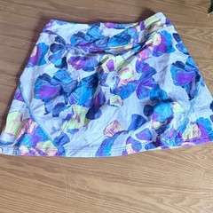 Title Nine Diamalete Floral Athletic Skort Women’s Large Blue Purple Tennis Golf