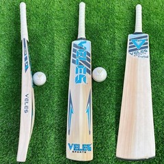 VELES New Stylish English Willow Heavy Weight Cricket Bat with Leather Ball Gift