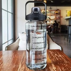 2L Water Bottle Portable Straw Plastic Water Cup for Outdoor Sports Fitness New