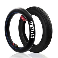Heavy Duty 57-203 Bicycle Tire 12-1/2 x 2-1/4 & Bent Stem 12.5 x 2.25 Inner Tube