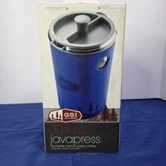 NIB GSI Outdoors Blue Camping 30 fl oz Java Press Coffee French Press Sealed