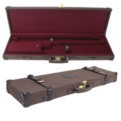 Waxed Canvas & Leather Shotgun Hard Cases Gun Safe Box Lockable Cabinet-Tourbon