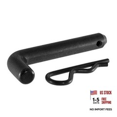 21578 Black Trailer Hitch Pin & Clip, 5/8-Inch Diameter, 5/8 inch x 5 inches
