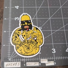 Gangsta Homer Simpson Adult Humor Sticker For Guitar Laptop Phone Mat90a