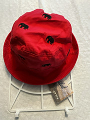 Orvis Reversible Stitched Twill Boonie Hat Cotton Red/Black S/M Elephant