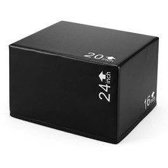 3 In 1 Foam Plyometric Box w/3 Heights Easy-to-Clean PU Cover Non-slip Plyo Box