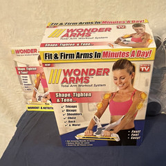 Wonder Arms Total Arm Workout System, Interchangeable Bands, Folds, Guide